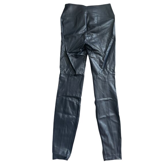 WHITE HOUSE BLACK MARKET Navy Leatherette Runway Leggings Size 4 - Picture 4 of 9